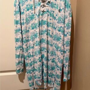 Disney Cruise Line Floral Lace-Up Tunic